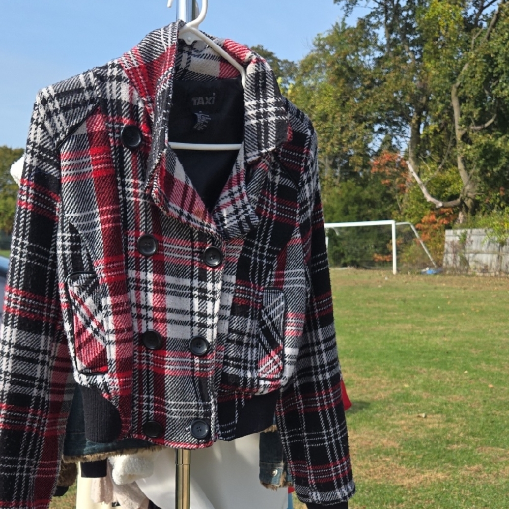 Plaid Double-Breasted Women's Jacket